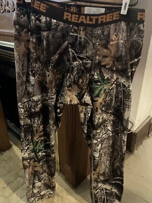 Realtree Mens Large 36/38 Camo Long Johns Underwear Poly Base Layer Poly Hunting - Image 1 of 4
