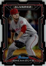 2013 Bowman Draft Scout Breakouts Die-Cuts X-Fractors Card #RA R.J. Alvarez /99