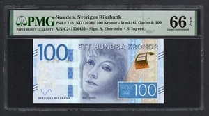 Sweden 100 Kronor ND(2016) P71b Uncirculated Grade 66 - Picture 1 of 2