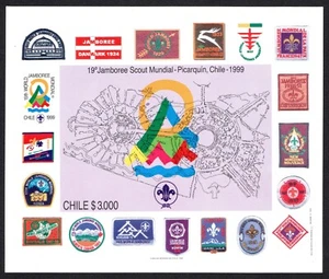 19o Jamboree Scout Mundial en Picarquín, Chile Hoja de Recuerdos como Nuevo - Imagen 1 de 1