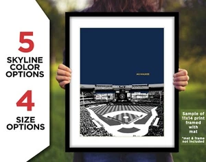 Foto Foto Foto MILLER PARK MILWAUKEE BREWERS Skyline - 8x10 11x14 11x17 o 16x20 - Imagen 1 de 11