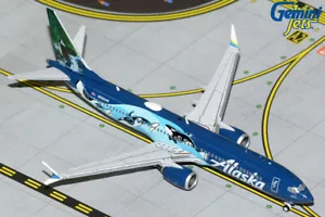 Alaska Airlines 737 MAX 9 Orcas Gemini Jets GJASA2078 Scale 1:400 IN STOCK - Picture 1 of 1