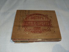 VINTAGE LITTLE SPORTS CIGAR BOX L O GROTHE MONTREAL QUEBEC CANADA WOOD SIGN
