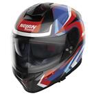 Nolan N80-8 Rumble N-Com Motorcycle Helmet Motorbike Pinlock Blue Red White