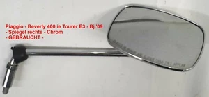 Piaggio Beverly 400 Ie Tourer E3 - Year '09 - Right Mirror - Chrome - Picture 1 of 4