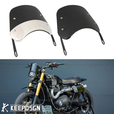 Deflector de viento parabrisas de 5"-7" con soporte para Triumph Scrambler 1200 Foto 1 de 4