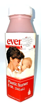 Biberón de plástico Evenflo 8 oz bebé de colección 1989 Foto 1 de 4