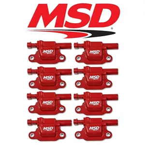 Juego de bobinas de encendido tipo cuadrado rojo MSD para 2014+ Cadillac/Chevrolet/GMC 5,3 L/6,2 L - Imagen 1 de 3