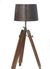 Nautical Modern Floor Lamp Wood Tripod Mid Century Standing Lamp Reading Light