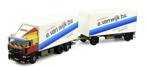 TEKNO, DAF 3600 6x2 LKW mit Anhänger 1+1 Achsen Transport E. VAN WIJK, 1/50, ... - Bild 1 von 4