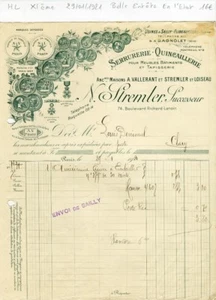 Paris XI ème 74 Boulevard Richard Lenoir - Belle Entête Serrurerie du 29/01/1921 - Picture 1 of 1