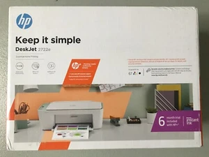HP DeskJet 2722E All-In-One Printer New (YS1S) (White) #8482NOB - Picture 1 of 4