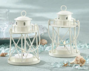 24 White Mini Lighthouse Lantern Beach Wedding Table Decor Favors Lot MW30024 - Picture 1 of 1