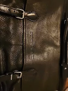 Roots Leather Black Crossbody Computer Case Messenger Briefcase Pontiac GMC - Picture 1 of 5