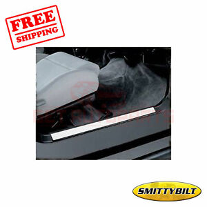 Smittybilt Door Sill Protector Silver Stainless Steel for Jeep CJ 76-95