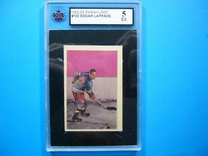 1952/53 PARKHURST NHL HOCKEY CARD #100 EDGAR LAPRADE KSA 5 EX NICE!! PARKIE GL - Picture 1 of 2
