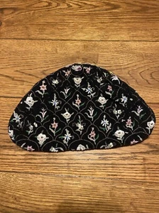 Vintage Abendtasche 50er Jahre Herve Paris schwarz Perlen Blumen - Bild 1 von 19