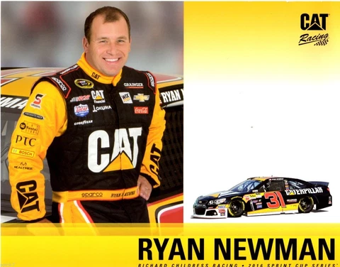 2016 RYAN NEWMAN "CATERPILLAR CHEVY SS RCR" #31 NASCAR SPRINT CUP  POSTCARD Cover
