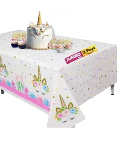 Unicorn Tablecloth, Set of 2, Extra-Large 108” x 54” - Picture 1 of 5