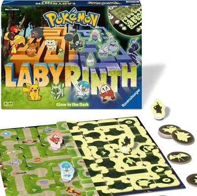 Pokemon Labyrinth Glow in the Dark Leuchtet im Dunkeln Spiel Ravensburger - Bild 1 von 4