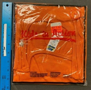 1970S/80S KIDS IN ACTION ORANGE T-SHIRT SEALED IN PKG. SIZE 16 LOT #2 - Picture 1 of 2