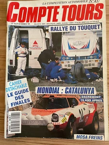 MAGAZINE COMPTE TOURS N°43 NOVEMBRE 1993 RALLYE TOUQUET WRC CATALOGNE SAN REMO - Picture 1 of 2