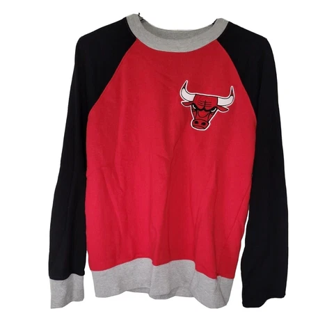 Vintage Y2K Chicago Bulls Sweatshirt Womens XS Youth Medium Red Black Gray Cover