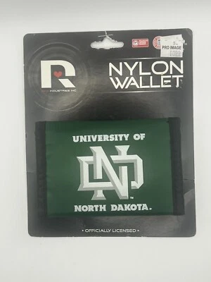NCAA North Dakota Fighting Sioux Printed Tri-Fold Nylon Wallet by Rico NEW 10.99 - Image 1 of 2