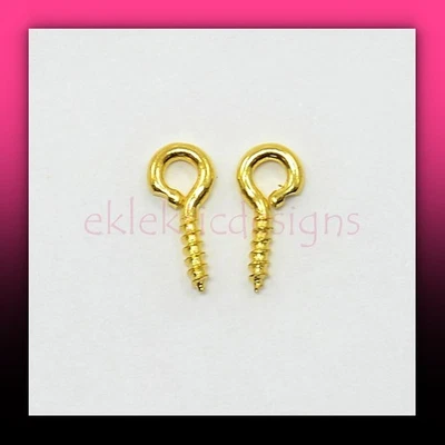 8 мм x 4 мм 25шт позолоченный металлический сплав бусина подвеска залог заколка глаз винты $1,00 - Изображение 1 из 4