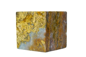 Large 70MM Ocean Jasper Stone Cube | Minerals Healing Metaphysical CUBE - Picture 1 of 15
