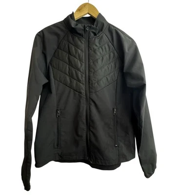 Zella Athletic Black Zip Up Lightweight Jacket Pockets Medium New - Image 1 of 4