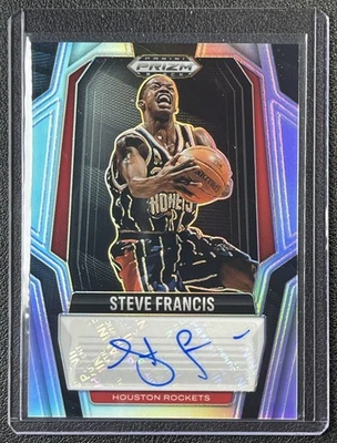STEVE FRANCIS 2024-25 PANINI PRIZM BLACK #37 AUTO SILVER ROCKETS - Image 1 of 2