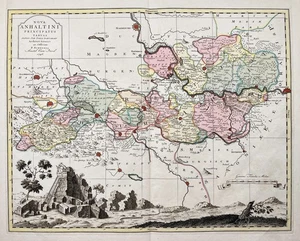 Quedlinburg Aschersleben Mansfeld Bernburg Magdeburgo mapa Schenk 1746 - Imagen 1 de 1