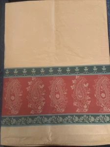WORLD MARKET Made in Portugal Cotton Tablecloth 60 x 90 Fall Colors Paisley  NEW - Picture 1 of 4