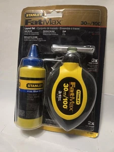 KIT de carrete de línea de tiza FatMax Stanley TOOLS 47-681 nivel de línea de aluminio tiza azul - Imagen 1 de 2