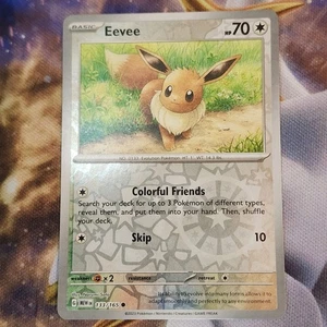 Pokémon Scarlet & Violet 151 Reverse Holo Rare Eevee 133/165 Near Mint TCG - Picture 1 of 2