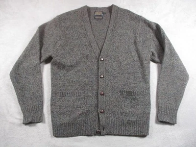 Pendleton Sweater Mens Medium Gray Washable Wool Shetland Cardigan Pockets - Image 1 of 4