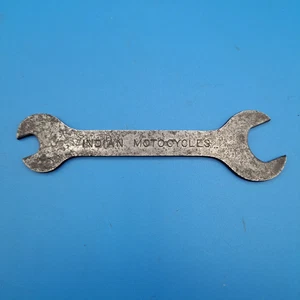 Llave de extremo abierto vintage Indian Motorcycle 7/16 x 13/16", estampada - Imagen 1 de 8