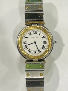 Cartier Santos Ronde 8191 Stainless Steel & 18k Yellow Gold 27mm Watch - Picture 1 of 9
