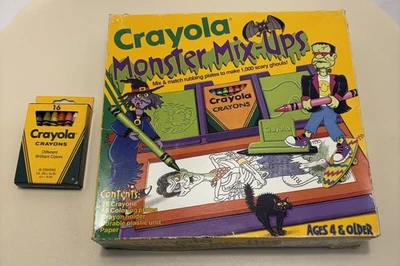 Crayola Monster Mix-ups fashion rubbing Plates Missing 1 Plate 90s Halloween  - Image 1 of 4