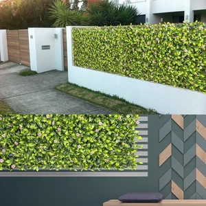 Artificial Ivy Fence Screening Expanding PVC Trellis Fence Artificial Sakura - Picture 1 of 5