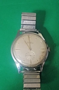 Vintage Doxa Antimagnetic Stainless Manual 46mm X 38mm Runs - Picture 1 of 4