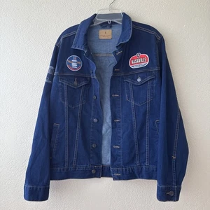 Nashville Music City Blue Jeans Jacket Button Up Front Small READ DESCRIPTION - Foto 1 di 12