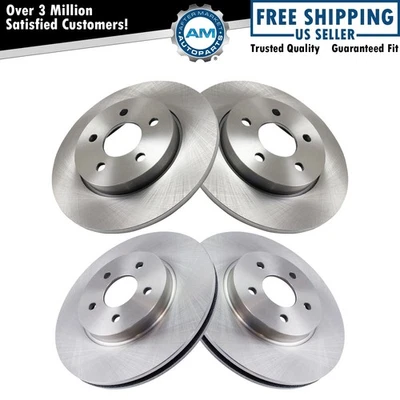 Front & Rear Brake Rotors Set For 2002-2008 Jaguar X-Type - Image 1 of 4