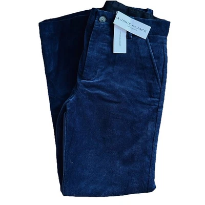 Janie and Jack Niños Talla 12 Azul Marino The Velvet Pantalones Cintura Ajustable Chino Preppy Foto 1 de 4