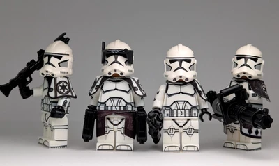 LEGO Star Wars Custom Clone Minifig (4x) Phase 2 Clone Trooper Squad Battle Pack - Image 1 of 4