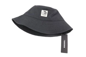 DIESEL D-Indig Men Hat OS Black Bucket All Seasons Casual Front Dark RRP€100 - Picture 1 of 14