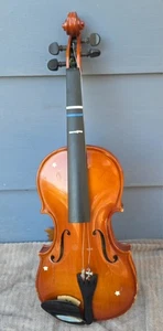 Vintage Glaesel VI-30 3/4 Size Violin Outfit - Needs Top Plate Repair - 1988 - Picture 1 of 22