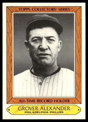 1985 Topps Woolworth All-Time Record Holders Grover Alexander Philadelphia - Image 1 of 2