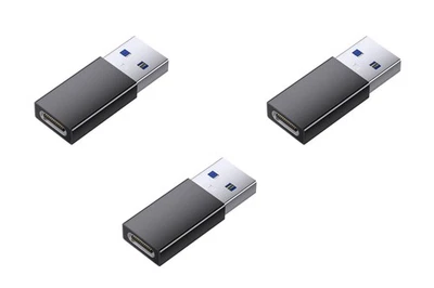 USB Type C Female to USB Adapter USB A 3.0 Male OTG Data Connector [3 PACK] - Image 1 of 4